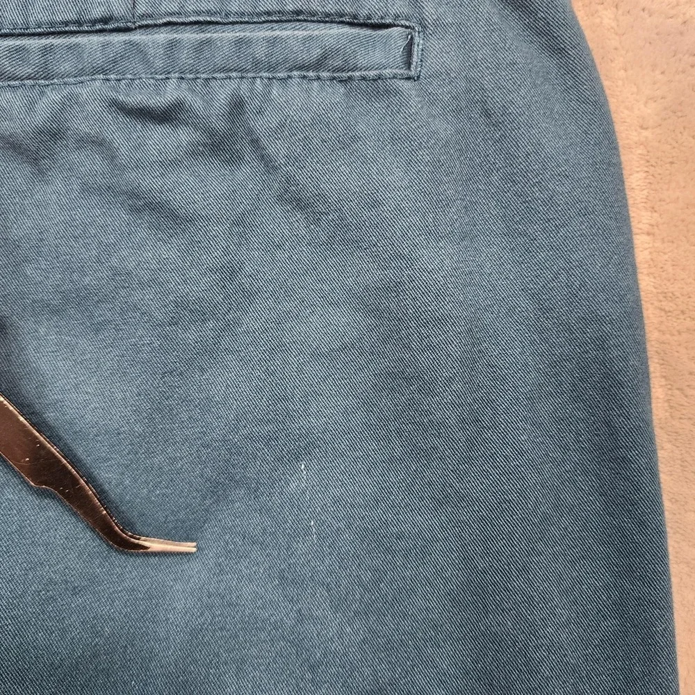 City Streets Shorts Mens 36 Blue Chino Flat Front Preppy Casual Summer Cotton